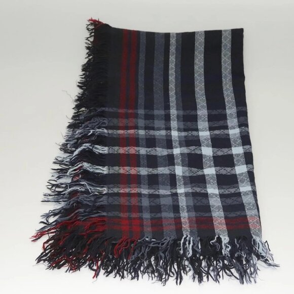 GUCCI Stole Wool Navy Auth SW820 - Picture 2 of 12